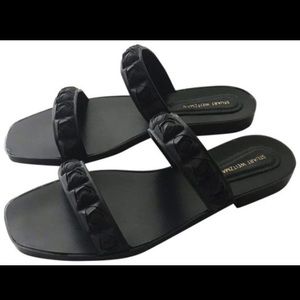 Stuart Weitzman Black Rosita Slides Size 6.5
